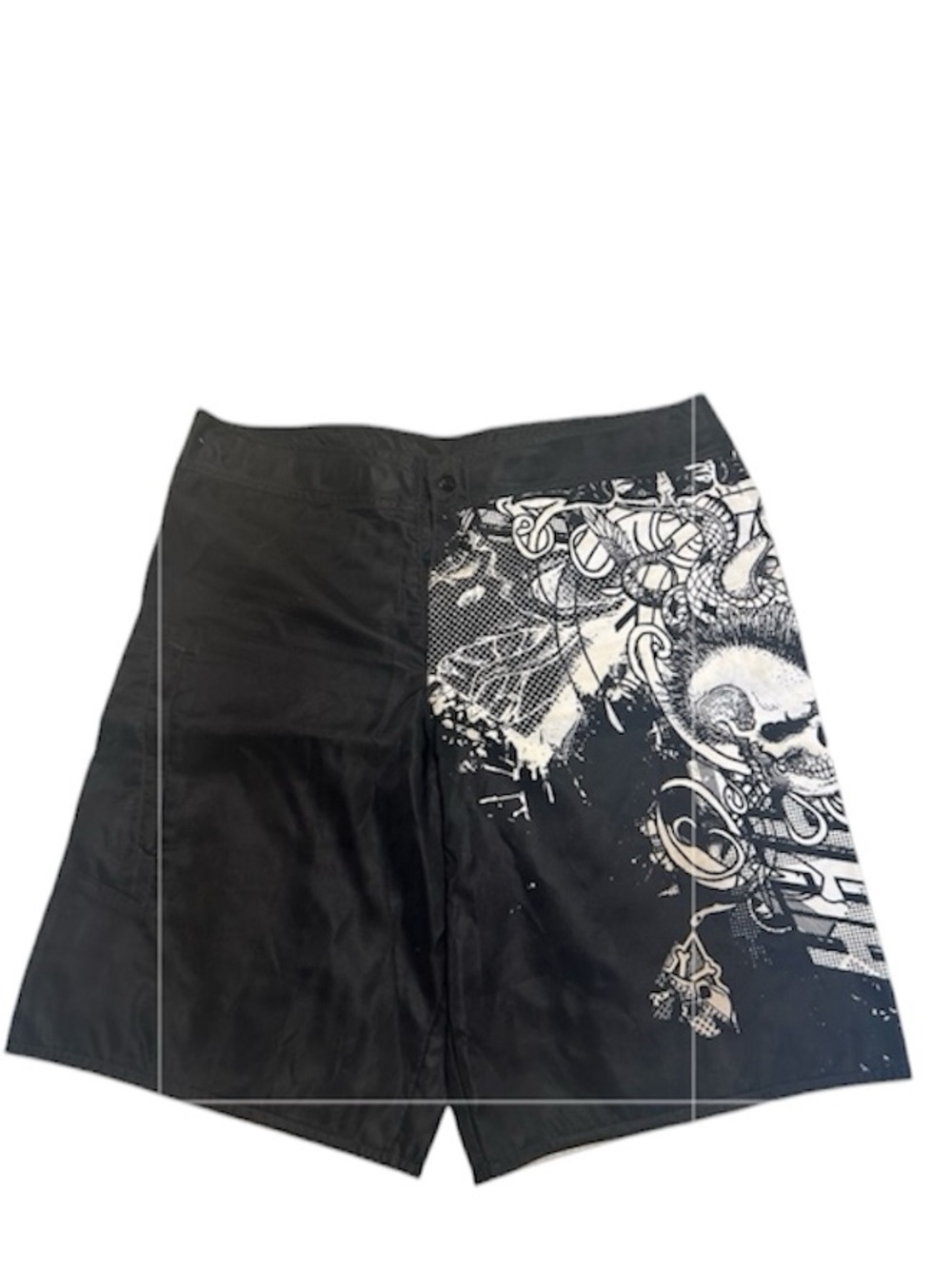 Vintage Tony Hawk Black & White Board Shorts